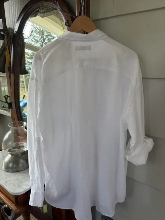 Ralph Lauren Button-Down Shirt or Swim Cover-Up Blue Pink Floral - Picture 8 of 9